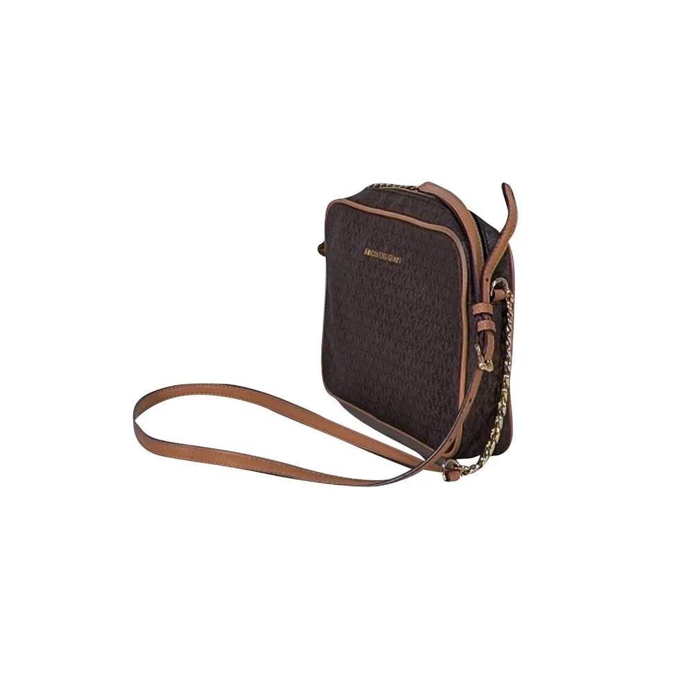 Michael Kors - Brown Monogram Print Crossbody Bag